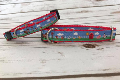 Personalised Cute Farm Animals Inspired Dog Collar - Handmade in the UK | Dottie's Pet Boutique