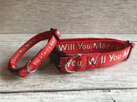 I love You Propose *Marriage* Valentines *Will You Marry Me Dog Collar - Custom Dog Collars