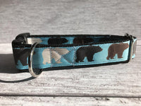 Blue Wild Bears Dog Collar - Custom Dog Collars