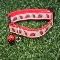 Ladybird Ribbon Kitten/Cat Collar - Custom Dog Collars