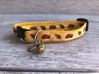 Ladybird Ribbon Kitten/Cat Collar - Custom Dog Collars