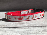 Border Terrier Merry Christmas Santa Dog Collar - Custom Dog Collars