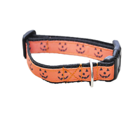 Halloween Pumpkin Face Shapes Puppy/Small Dog Collar - Custom Dog Collars