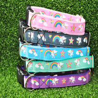 Unicorn Rainbow Ribbon Dog Collar *Other Colours Available*