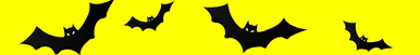 Yellow & Black Bats Dog Collar