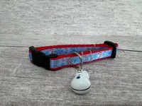 Candy Cane & Snowflakes Christmas Cat Collar 1