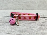 Strawberry Ribbon Cat Collar 1