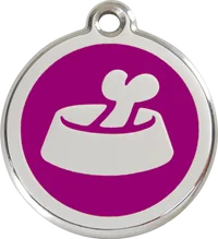 Red Dingo Enamel Bone in Bowl Personalised Pet ID Tag 8