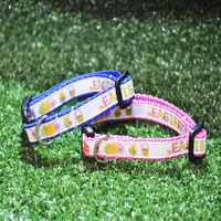 Easter Bunnies and Chicks Puppy and Small Dog Collar - Handmade in the UK 5
