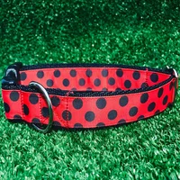 Ladybird Dog Collar - Handmade Spotted Pattern Collar UK 3