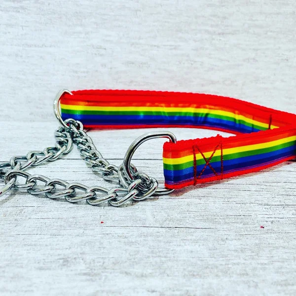 Colourful Rainbow Dog Collar