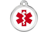 Red Dingo Medical Alert Enamel Pet ID Tag 1