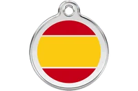 Personalised Enamel Spanish Flag Pet ID Tag 1