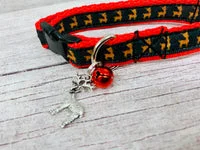 Black Reindeer Christmas Cat Collar 2