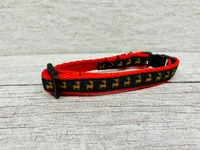 Black Reindeer Christmas Cat Collar 3
