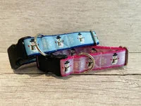 Pink Snowman Snowflake Themed Dog Collar 3