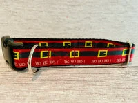 Santa Belt Ho Ho Ho Christmas Themed Dog Collar 1