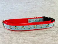 Snowman Faces Christmas Themed Dog Collar 4