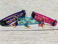 Rainbow & Stars Print Cat Collar 1