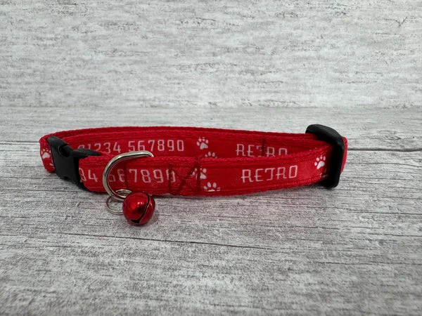 Personalised Custom Name Retro Font Puppy/Small Dog Collar