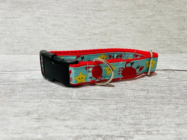 Crab and Star Fish Dog Collar
