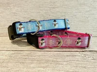 Blue Snowman Christmas Dog Collar 2