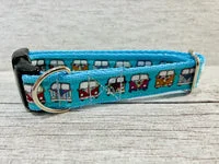 Blue Campervans Dog Collar 1