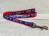 Two Tone Blue with Red Partially Sighted Blind Dog Collar 2