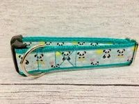 Cute Green Pandas Dog Collar 1