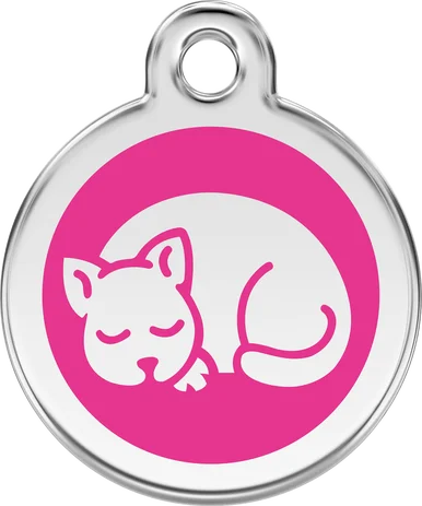Personalised Red Dingo Enamel Kitten Pet ID Tag