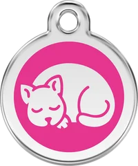 Personalised Red Dingo Enamel Kitten Pet ID Tag 1