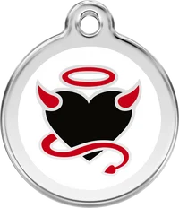 Red Dingo Enamel Devil Pet ID Tag - Personalised 1