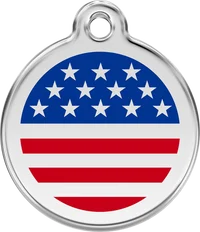 Enamel Stars & Stripes Pet ID Tag 1