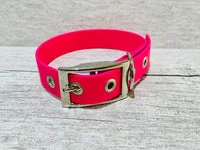 Hot Pink Biothane Waterproof Dog Collar 2