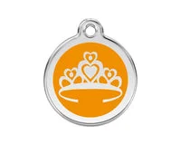 Personalised Red Dingo Enamel Crown Pet ID Tag 6