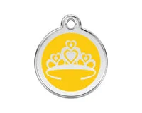 Personalised Red Dingo Enamel Crown Pet ID Tag 4