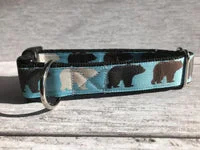Bears Dog Collar - Polar Bear, Grizzly & Black Bear Pattern 4