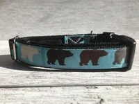 Bears Dog Collar - Polar Bear, Grizzly & Black Bear Pattern 5