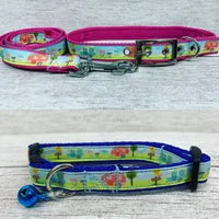 Handmade Caravan Holiday Camping Dog Collar 27