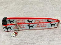 Labrador Santa's Little Helper Christmas Themed Dog Collar 2