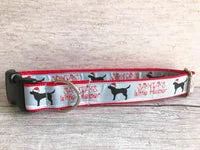 Labrador Santa's Little Helper Christmas Themed Dog Collar 4