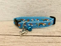 Unicorns, Rainbows & Stars Ribbon Puppy/Small Dog Collar 2