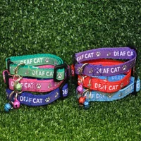 Deaf Cat Ribbon Cat Collar 3