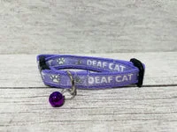 Deaf Cat Ribbon Cat Collar 2