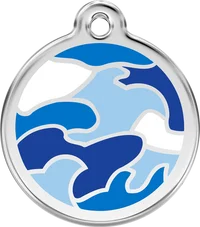 Personalised Red Dingo Enamel Camouflage Pet ID Tag 1