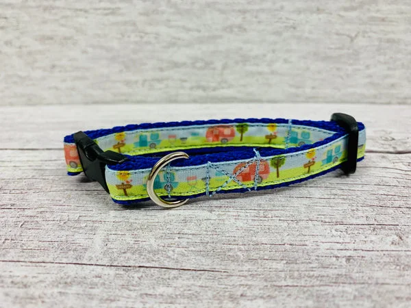 Caravan Holiday Camping Puppy & Small Dog Collar