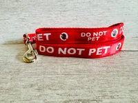 Solid Colour Do Not Pet Alert Dog Lead 2