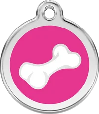 Red Dingo Enamel Bone 2 Personalised Pet ID Tag 1