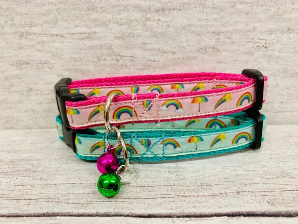 Rainbow Print Cat Collar