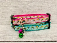 Rainbow Print Cat Collar 1